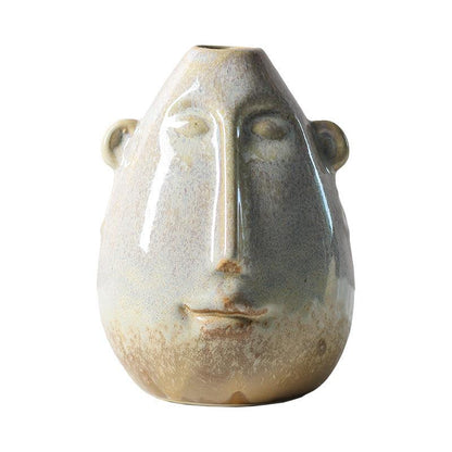 Modern Light Luxury Ceramic Vase Ornaments Retro Face - Pacisia