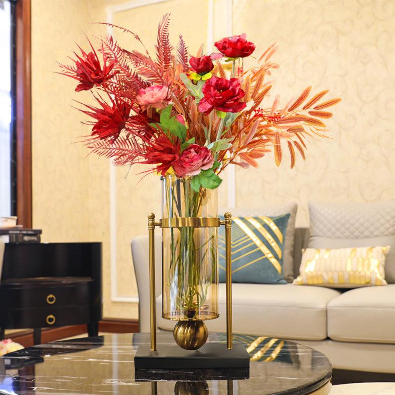 Modern Light Luxury Style Marble Vase Decoration Living Room Flower Arrangement - Pacisia