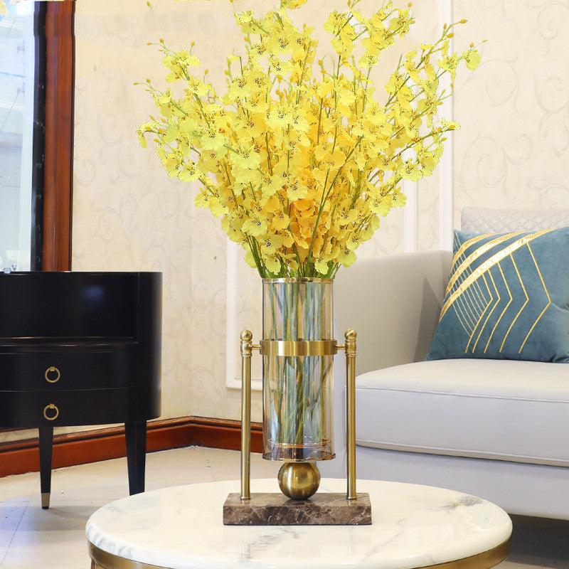 Modern Light Luxury Style Marble Vase Decoration Living Room Flower Arrangement - Pacisia