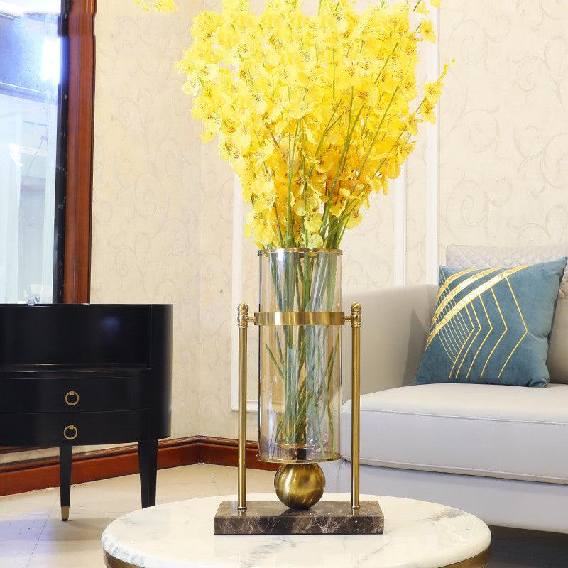 Modern Light Luxury Style Marble Vase Decoration Living Room Flower Arrangement - Pacisia