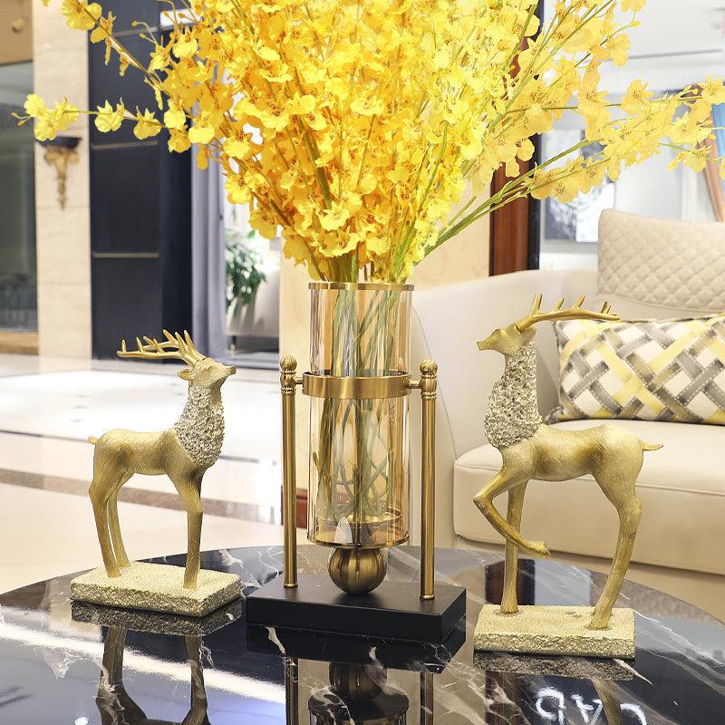 Modern Light Luxury Style Marble Vase Decoration Living Room Flower Arrangement - Pacisia