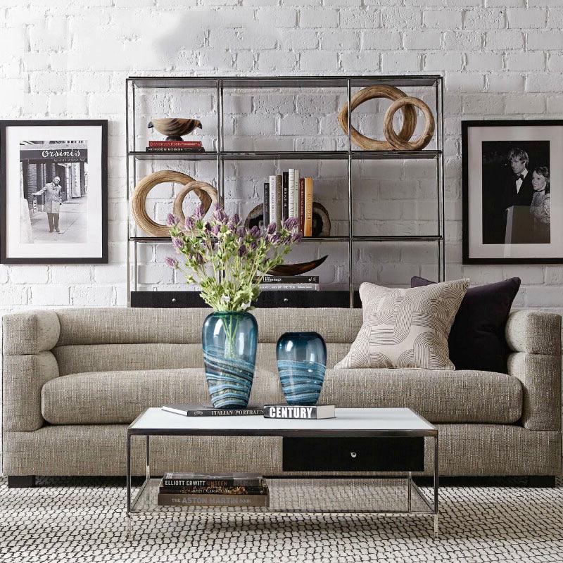 Modern Minimalist Blue Glass Vase Living Room TV Cabinet - Pacisia