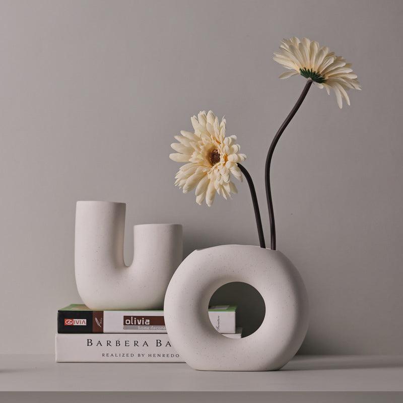 Modern Minimalist Ceramic Vase Art Decorative Ornaments - Pacisia