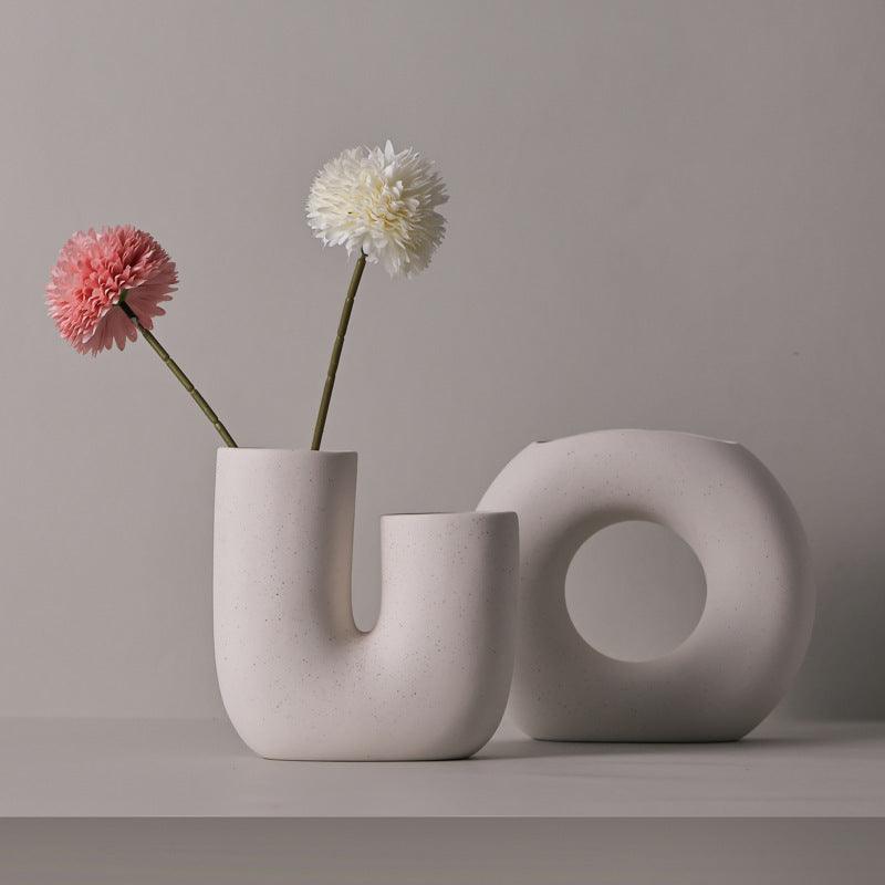 Modern Minimalist Ceramic Vase Art Decorative Ornaments - Pacisia