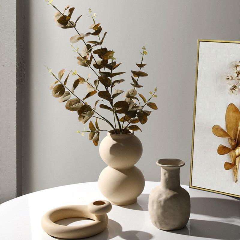 Modern Minimalist Ceramic Vase Flower Ornaments - Pacisia