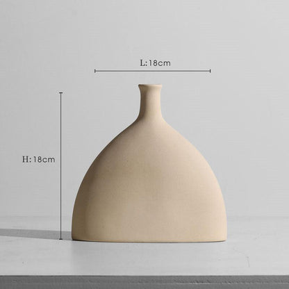 Modern Minimalist Ceramic Vase Flower Ornaments - Pacisia