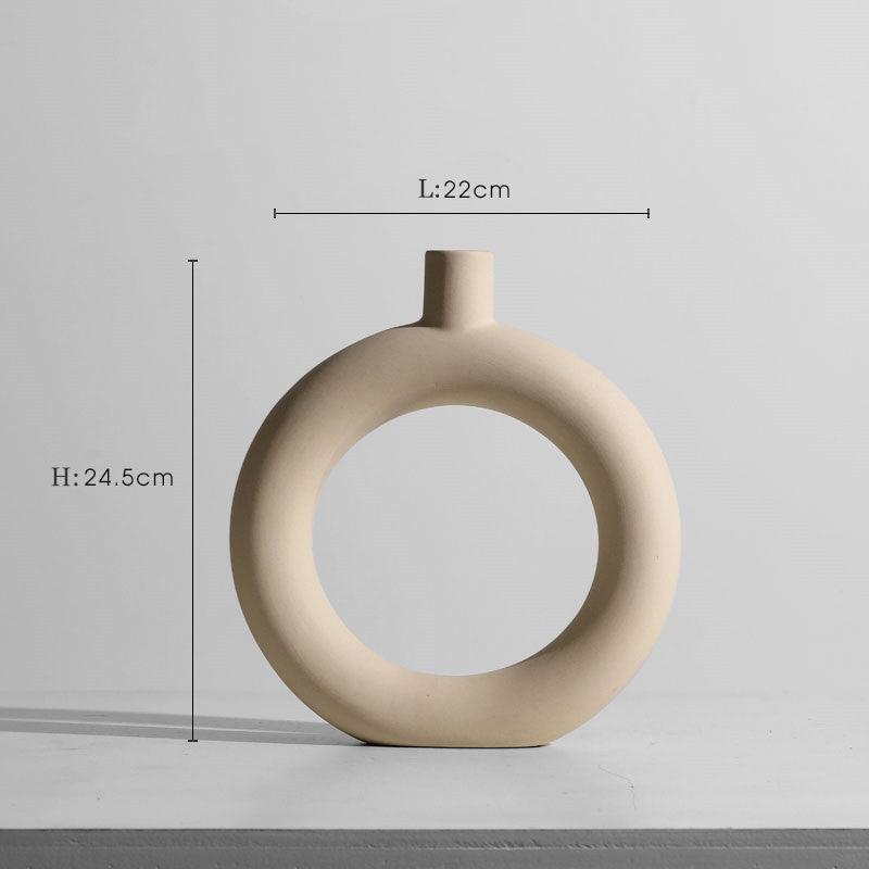 Modern Minimalist Ceramic Vase Flower Ornaments - Pacisia