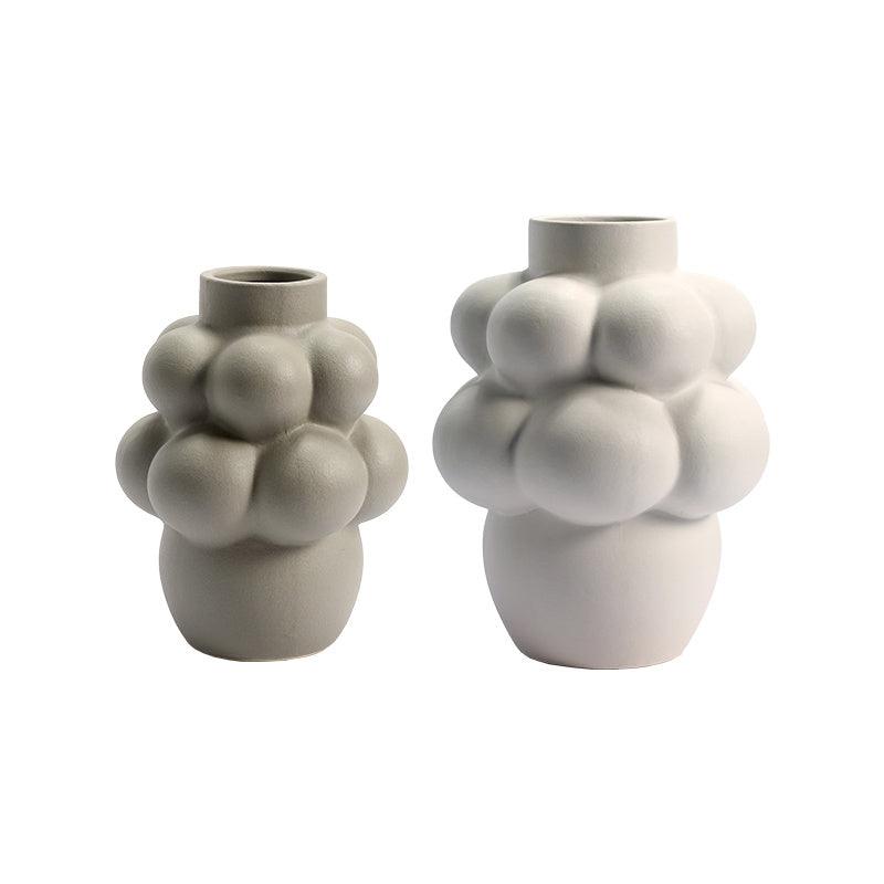 Modern Minimalist Geometric Abstract Floral Ornaments Ceramic Vase - Pacisia