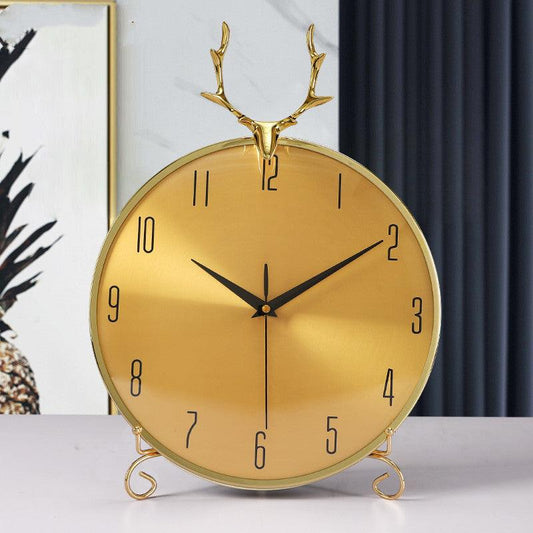 Modern Minimalist Living Room Desktop Decoration Ornaments Creative Agate Mute Clock - Pacisia