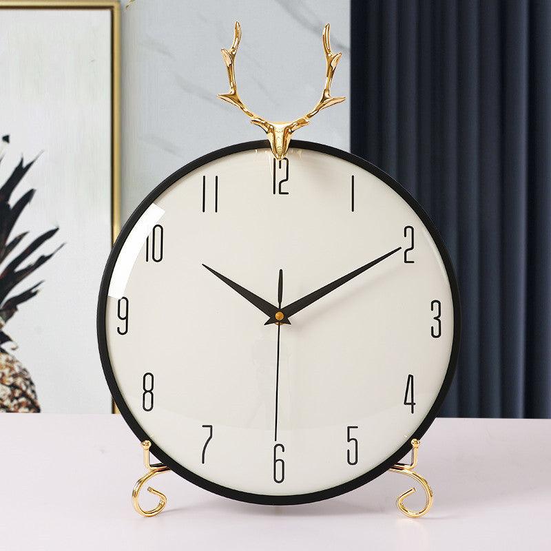 Modern Minimalist Living Room Desktop Decoration Ornaments Creative Agate Mute Clock - Pacisia