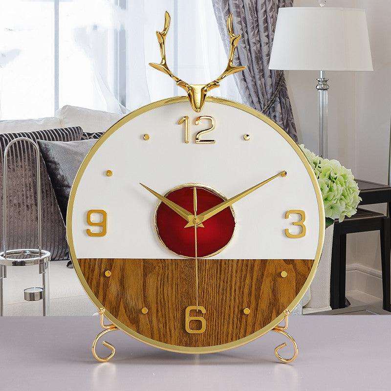 Modern Minimalist Living Room Desktop Decoration Ornaments Creative Agate Mute Clock - Pacisia