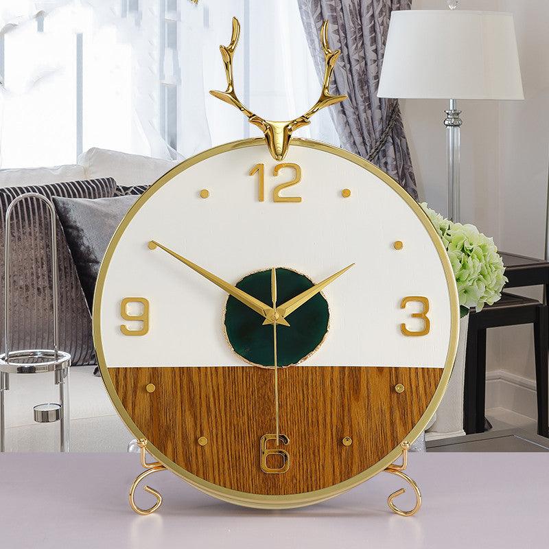Modern Minimalist Living Room Desktop Decoration Ornaments Creative Agate Mute Clock - Pacisia