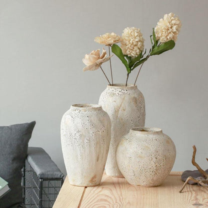 Modern Minimalist Living Room Pottery Dried Flower Vase - Pacisia