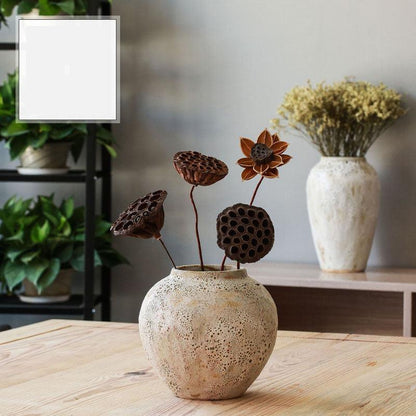 Modern Minimalist Living Room Pottery Dried Flower Vase - Pacisia