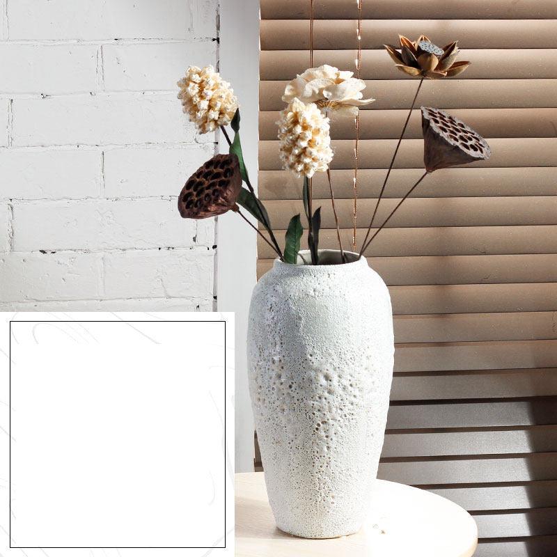 Modern Minimalist Living Room Pottery Dried Flower Vase - Pacisia