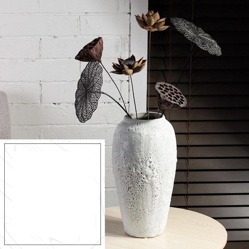 Modern Minimalist Living Room Pottery Dried Flower Vase - Pacisia