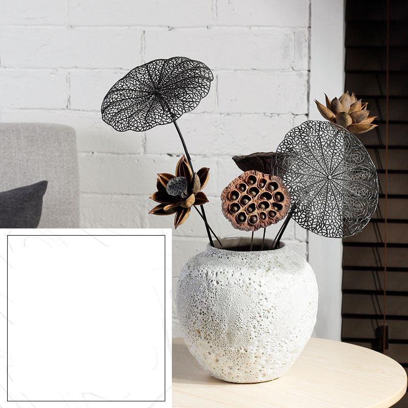 Modern Minimalist Living Room Pottery Dried Flower Vase - Pacisia