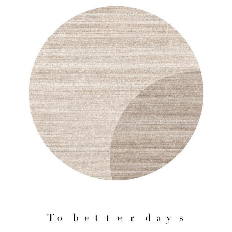Modern Minimalist Living Room Stitching Round Carpet - Pacisia