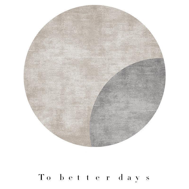 Modern Minimalist Living Room Stitching Round Carpet - Pacisia