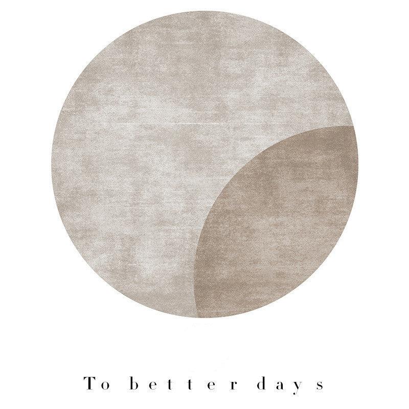Modern Minimalist Living Room Stitching Round Carpet - Pacisia