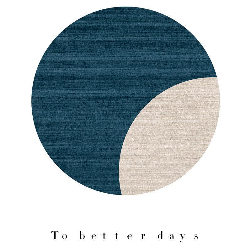 Modern Minimalist Living Room Stitching Round Carpet - Pacisia