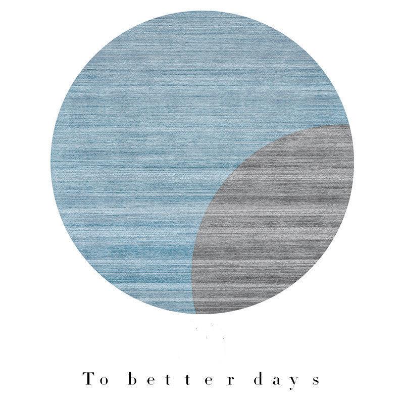 Modern Minimalist Living Room Stitching Round Carpet - Pacisia