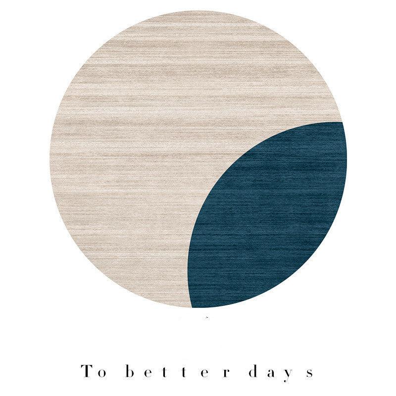 Modern Minimalist Living Room Stitching Round Carpet - Pacisia