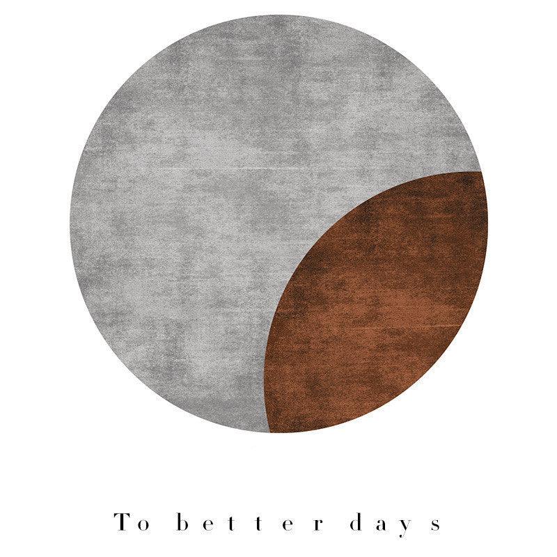 Modern Minimalist Living Room Stitching Round Carpet - Pacisia
