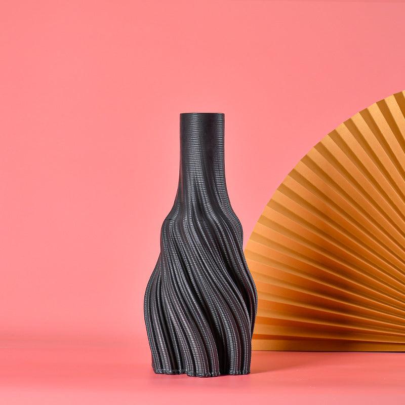 Modern Minimalist Model Room Soft Decoration Black Creative Decorative Vase - Pacisia