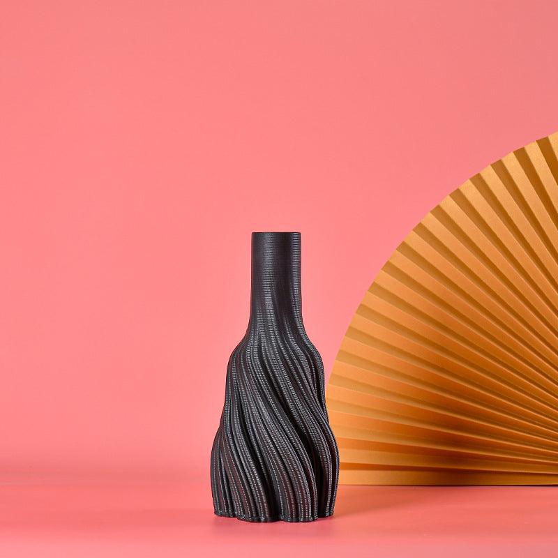 Modern Minimalist Model Room Soft Decoration Black Creative Decorative Vase - Pacisia