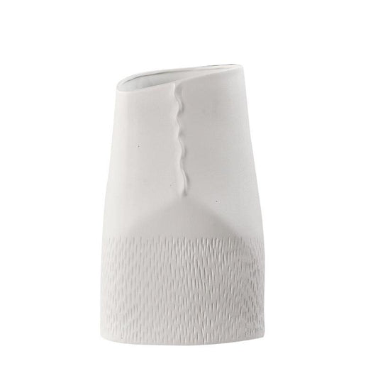 Modern Minimalist White Ceramic Flower Arrangement Vase Decoration - Pacisia