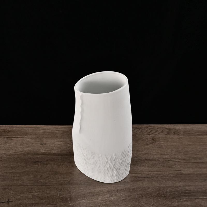 Modern Minimalist White Ceramic Flower Arrangement Vase Decoration - Pacisia