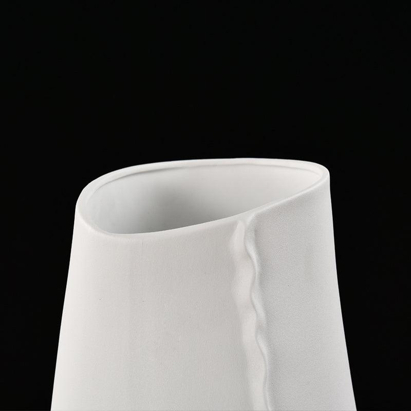 Modern Minimalist White Ceramic Flower Arrangement Vase Decoration - Pacisia