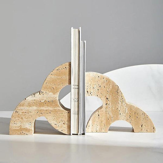 Modern Minimalist Yellow Cave Stone Geometric Bookend Decoration Sample Room Decorations Study Office - Pacisia