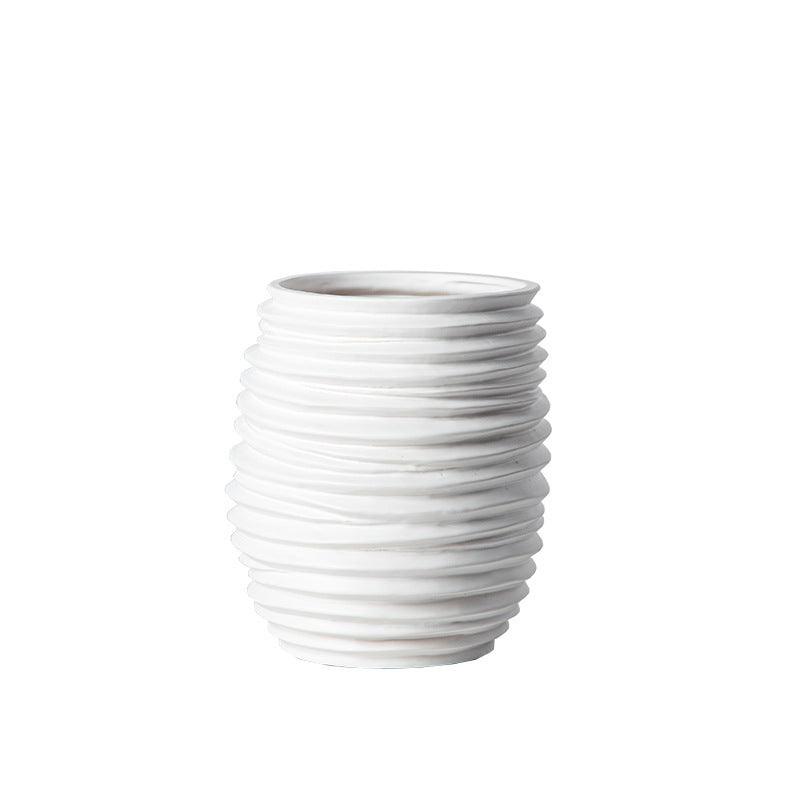 Modern Nordic Italian Minimalist Black And White Geometric Ceramic Vase Ornaments - Pacisia