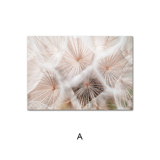 Modern Plant Flower Canvas Painting - Rectangular Landscape Wall Art Decor - Pacisia