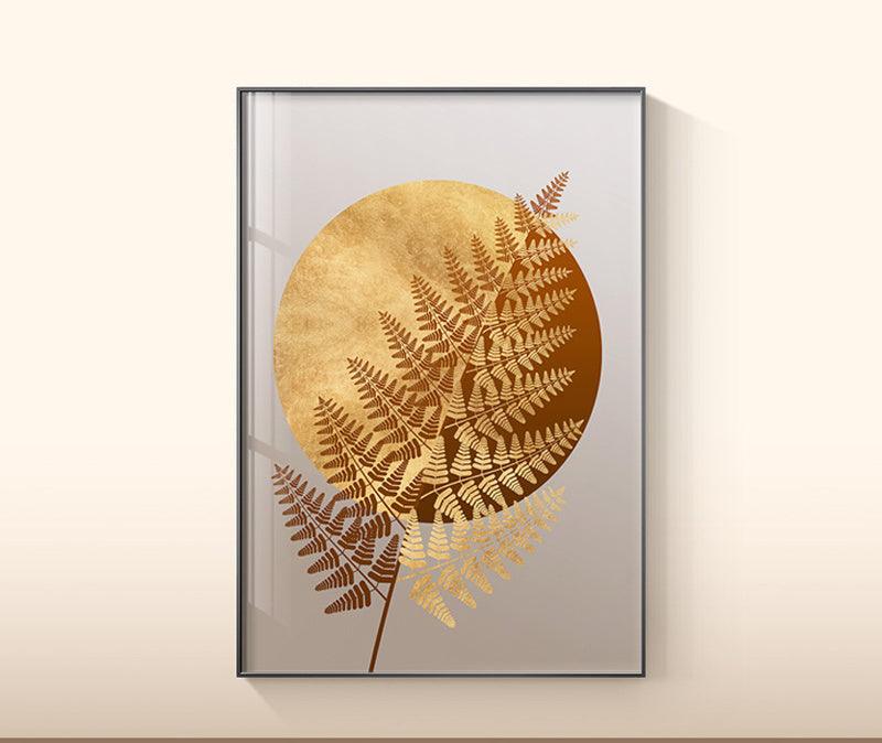 Modern Plant Leaf Wall Art - Abstract Canvas Painting for Living Room - Pacisia