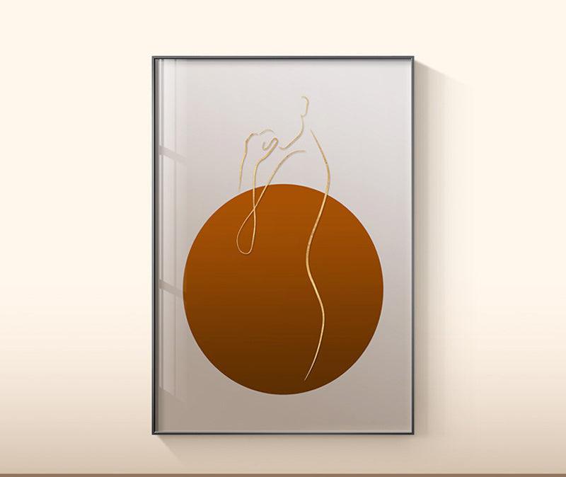 Modern Plant Leaf Wall Art - Abstract Canvas Painting for Living Room - Pacisia