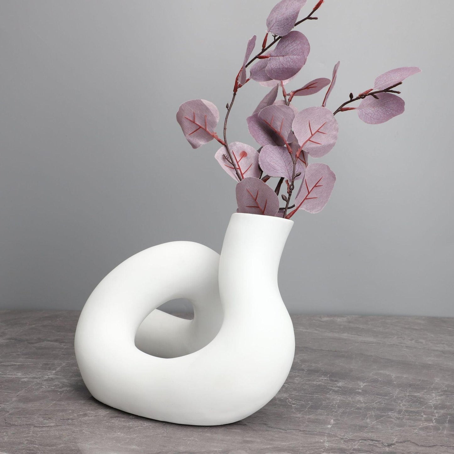 Modern Simple Curved Resin Flower Serpentine Vase - Pacisia