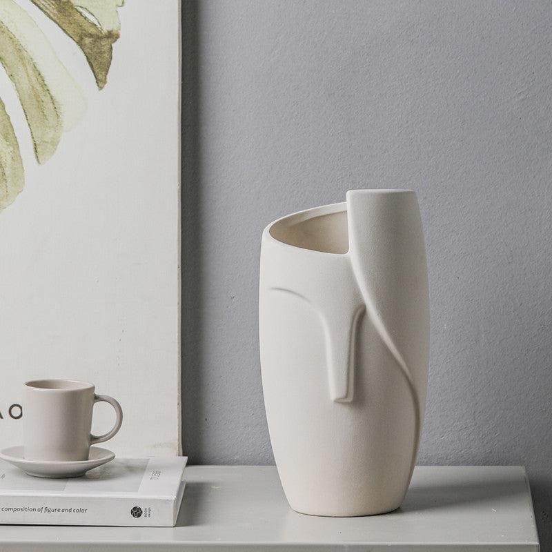 Modern Simple Face Ceramic Vase Home Decoration Ornaments - Pacisia