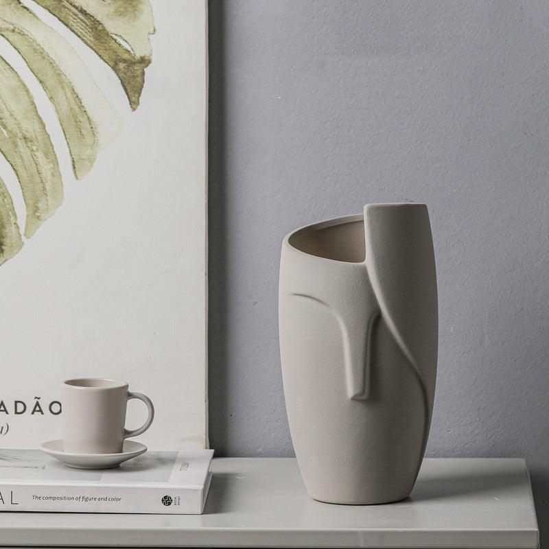 Modern Simple Face Ceramic Vase Home Decoration Ornaments - Pacisia