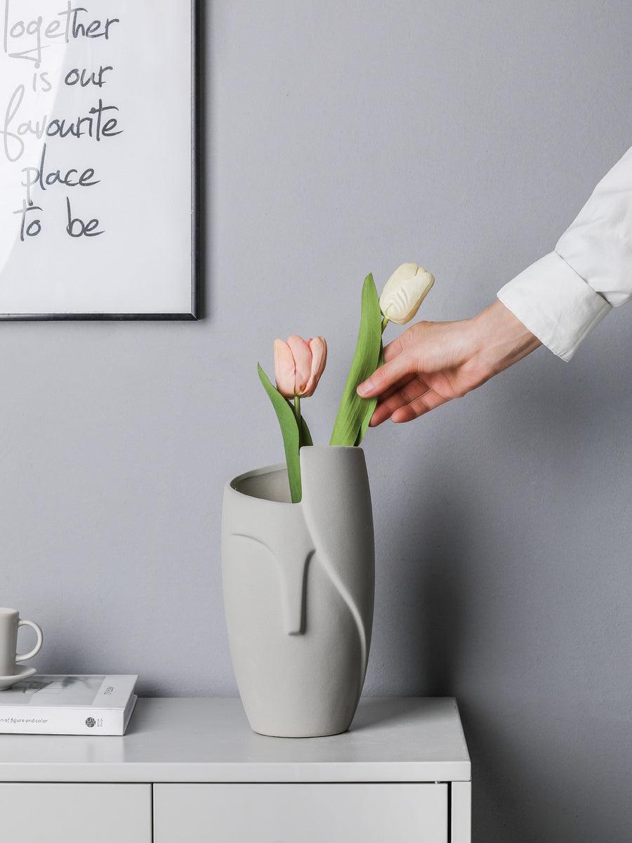 Modern Simple Face Ceramic Vase Home Decoration Ornaments - Pacisia