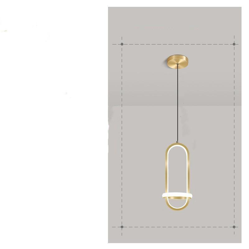 Modern Simple Led Bedroom Bedside Chandelier Nordic Creative Personality - Pacisia