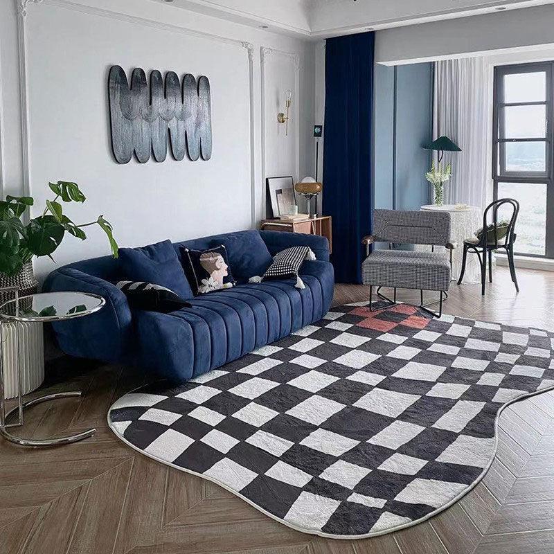 Modern Simple Living Room Carpet Bedroom Checkerboard - Pacisia