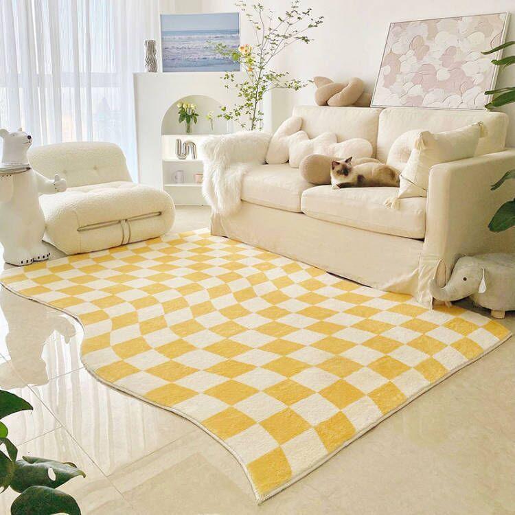 Modern Simple Living Room Carpet Bedroom Checkerboard - Pacisia