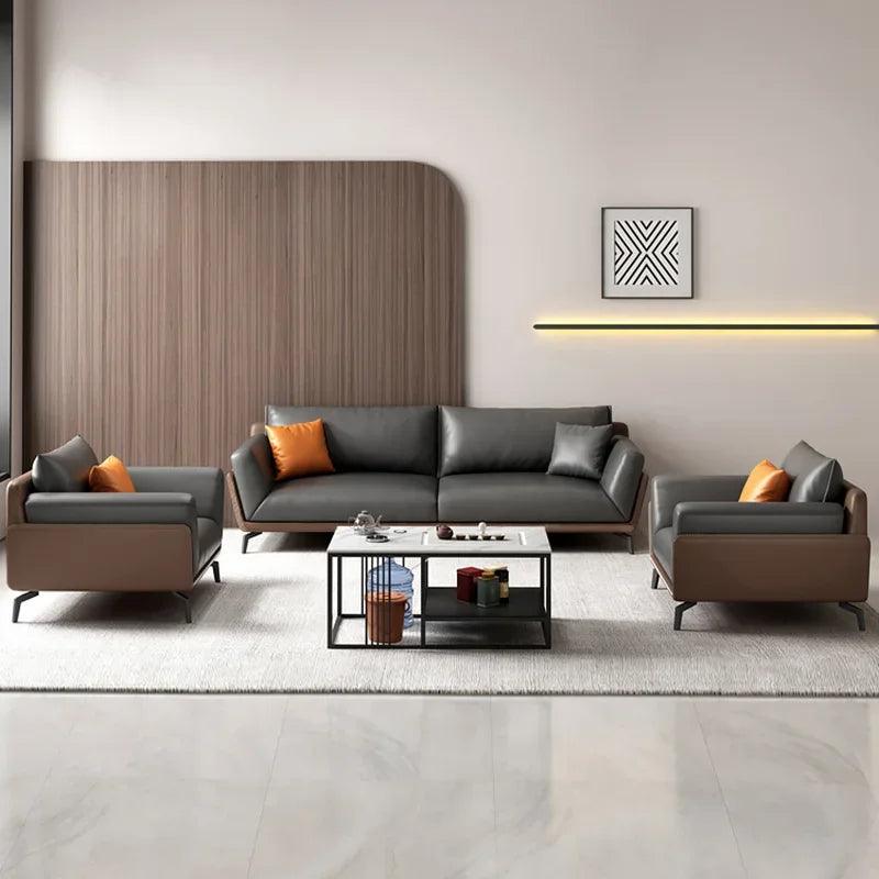 Modern Style Leather Sofa Bed Living Room Unusual Modern Couch Luxury Home Bedroom Recliner Straight Large Divano Decoration - Pacisia