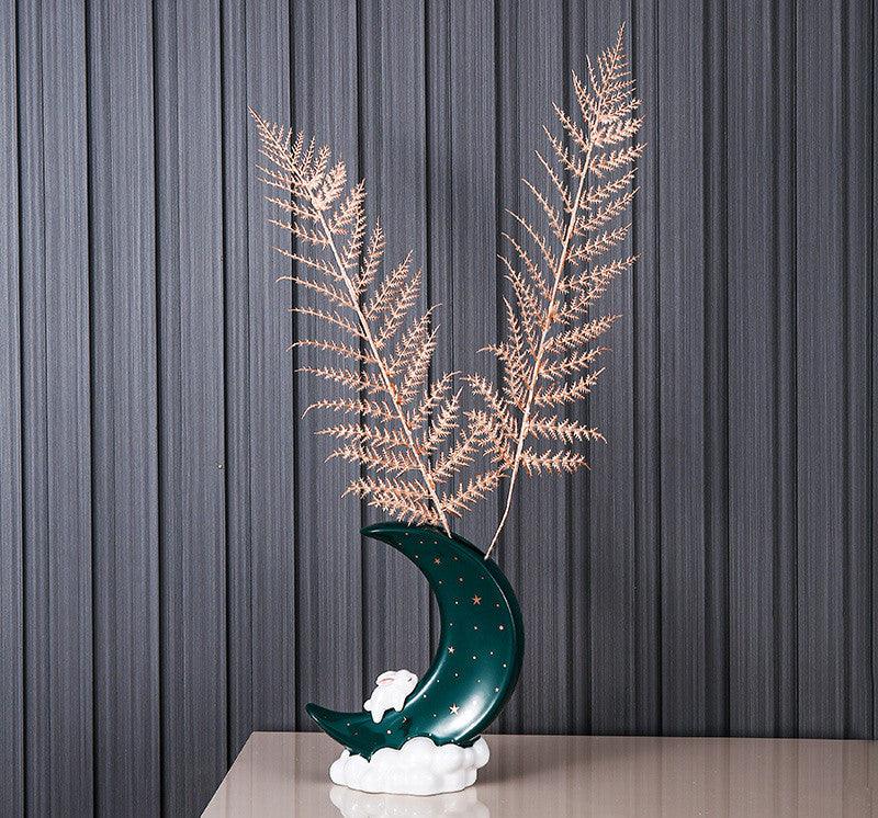 Moon Vase Decoration Living Room Flower Arrangement Light Luxury Luxury - Pacisia