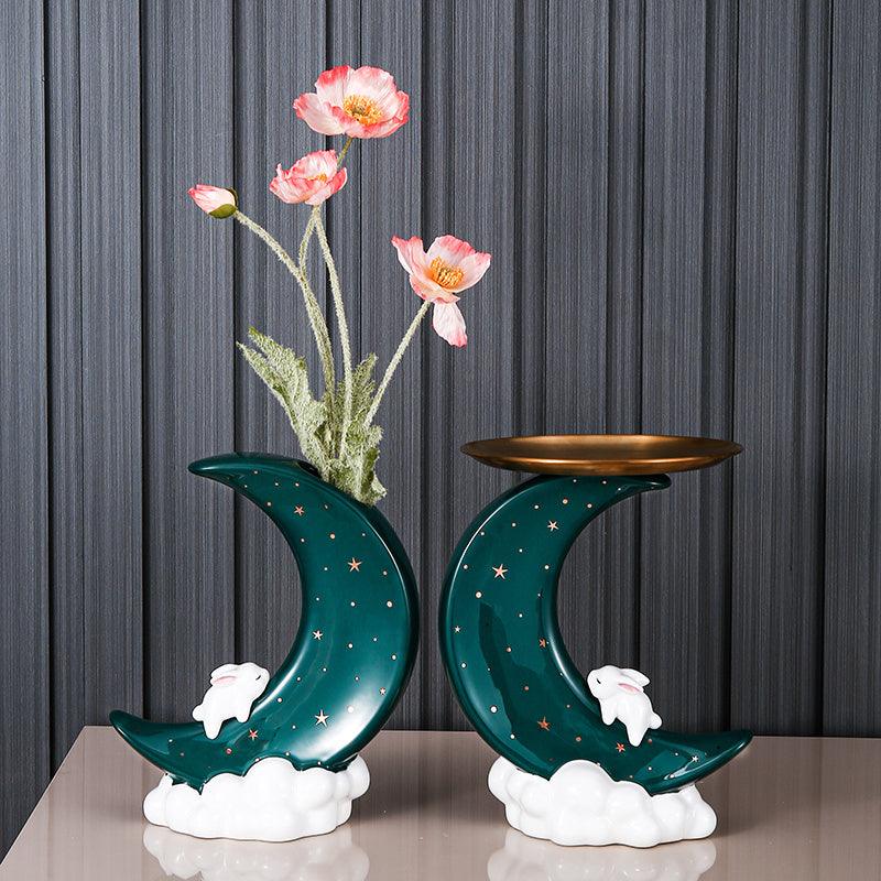 Moon Vase Decoration Living Room Flower Arrangement Light Luxury Luxury - Pacisia