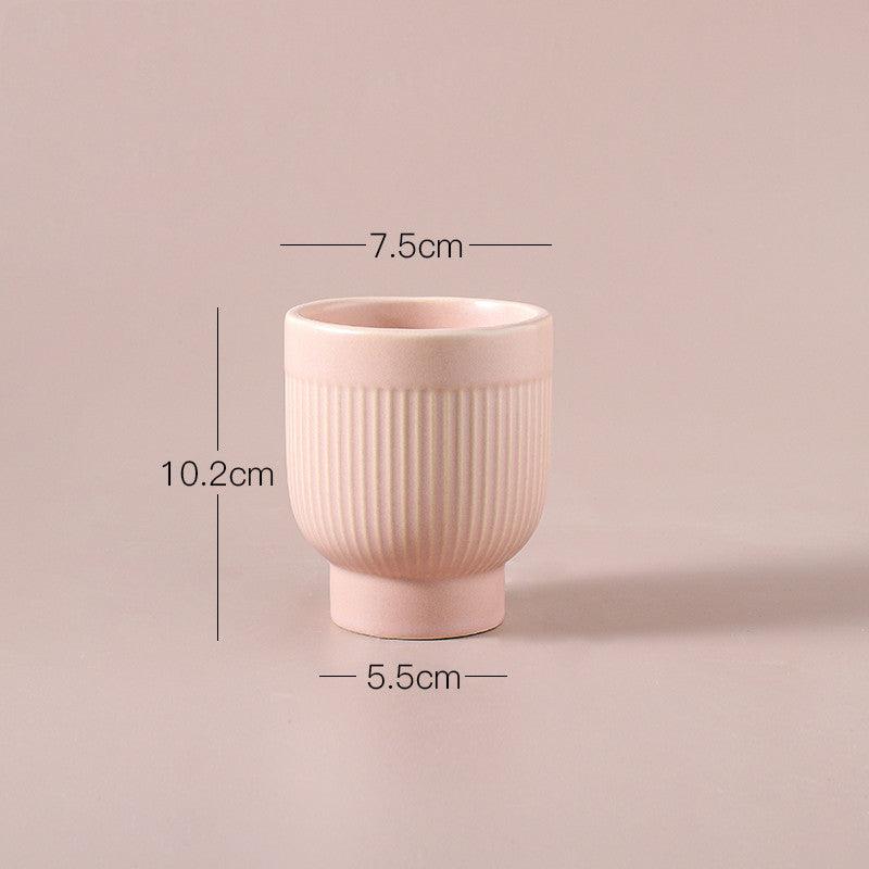 Morandi Ceramic Flowerpot Vase Home Decoration Ornaments - Pacisia