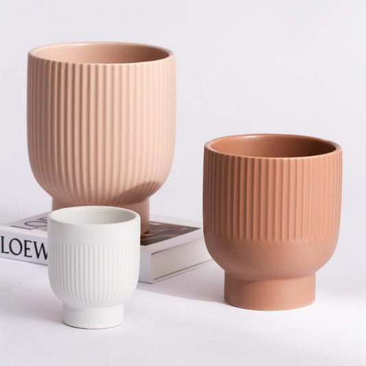 Morandi Ceramic Flowerpot Vase Home Decoration Ornaments - Pacisia